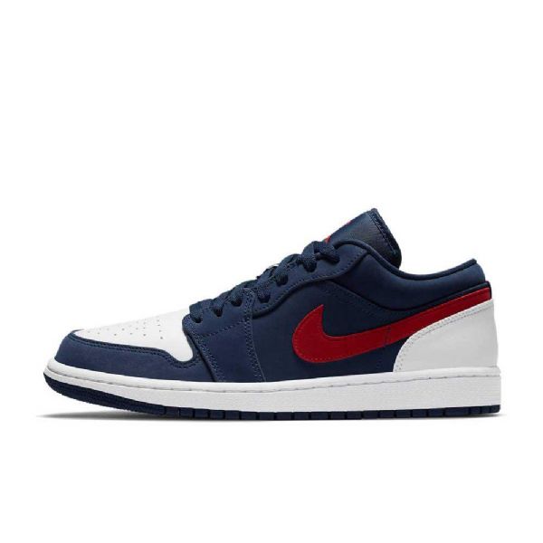 Pánské Boty Nike Air Jordan 1 Low Tops Se Usa Tmavě Modrá Bílý
