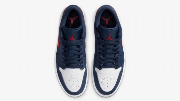 Pánské Boty Nike Air Jordan 1 Low Tops Se Usa Tmavě Modrá Bílý