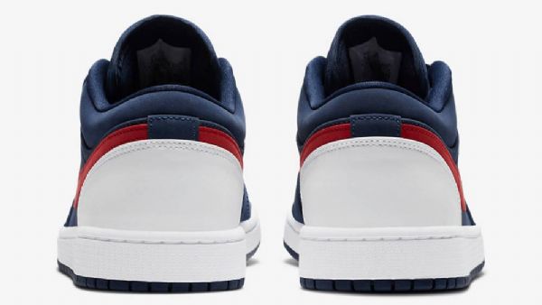 Pánské Boty Nike Air Jordan 1 Low Tops Se Usa Tmavě Modrá Bílý