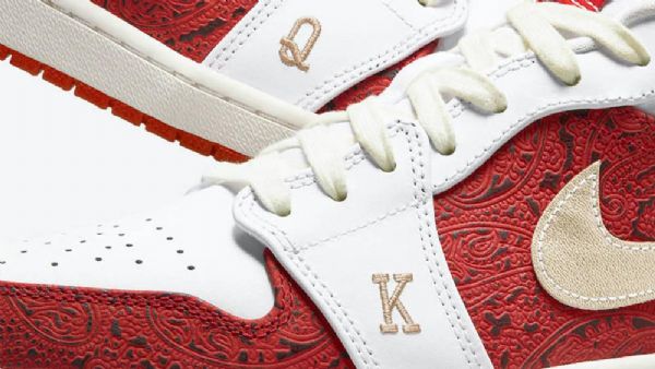 Pánské Boty Nike Air Jordan 1 Low Tops Spades Bílá Červená