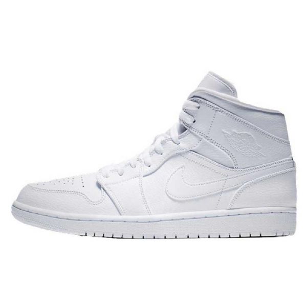 Pánské Boty Nike Air Jordan 1 Mid Tops Bílé