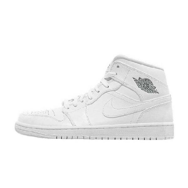 Pánské Boty Nike Air Jordan 1 Mid Tops Bílé