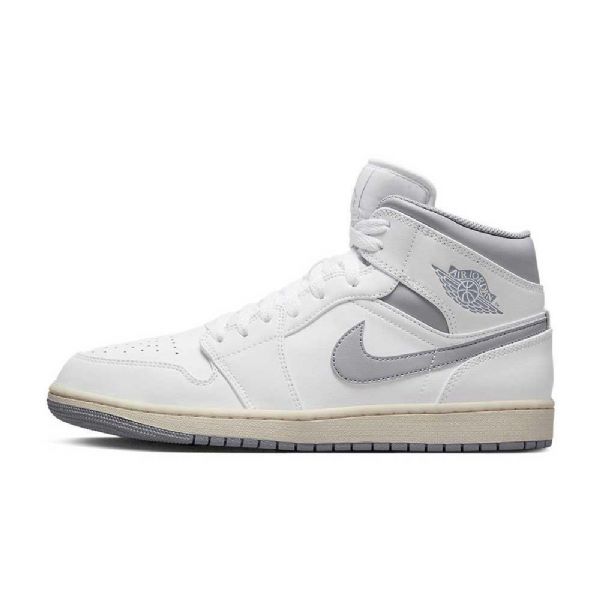 Pánské Boty Nike Air Jordan 1 Mid Tops Bílý Šedá