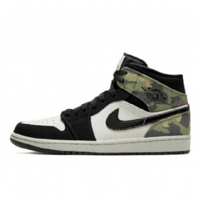 Pánské Boty Nike Air Jordan 1 Mid Tops Camouflage Zelená