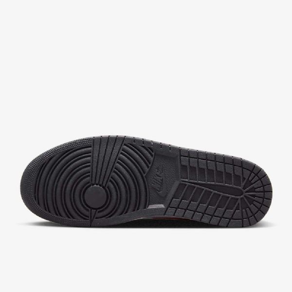 Pánské Boty Nike Air Jordan 1 Mid Tops Černá Bílý Červený