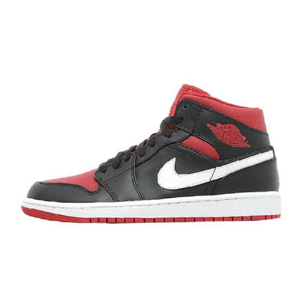 Pánské Boty Nike Air Jordan 1 Mid Tops Černá Červený