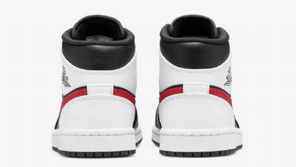 Pánské Boty Nike Air Jordan 1 Mid Tops Černá Červený Bílý