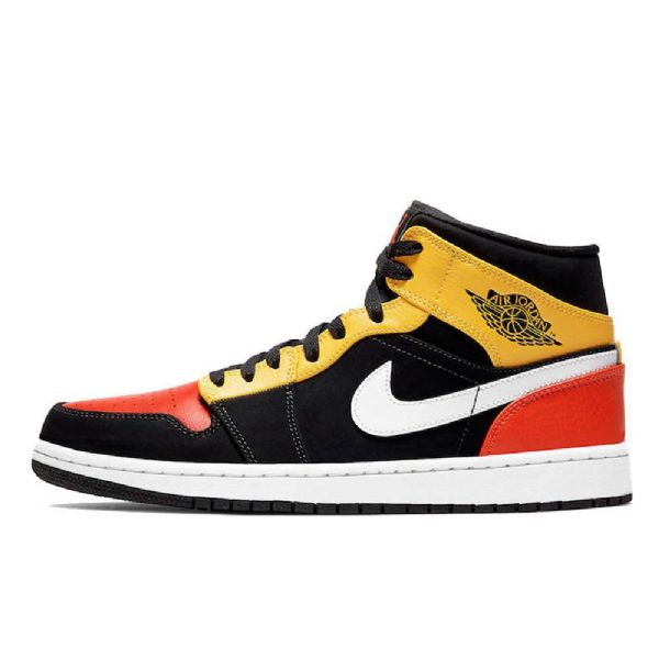 Pánské Boty Nike Air Jordan 1 Mid Tops Černá Oranžový