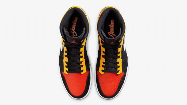 Pánské Boty Nike Air Jordan 1 Mid Tops Černá Oranžový