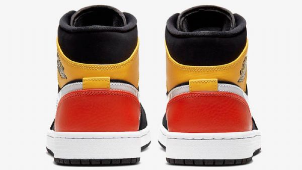 Pánské Boty Nike Air Jordan 1 Mid Tops Černá Oranžový