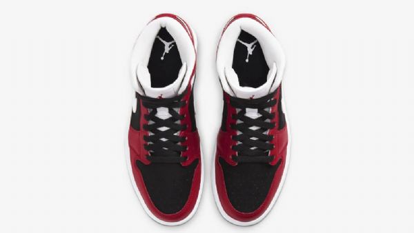 Pánské Boty Nike Air Jordan 1 Mid Tops Červený Černá