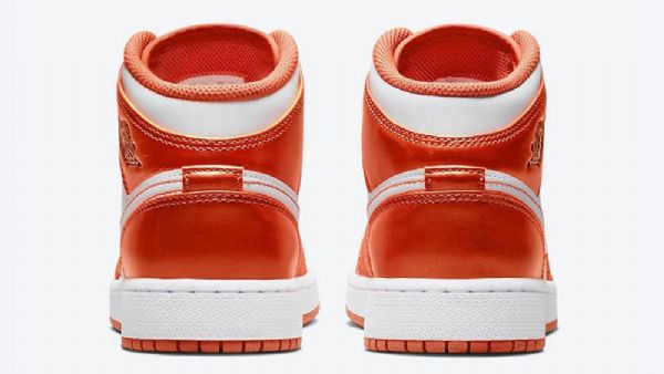Pánské Boty Nike Air Jordan 1 Mid Tops Gs Bílý Oranžový
