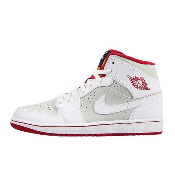 Pánské Boty Nike Air Jordan 1 Mid Tops Hare Bílý Šedá