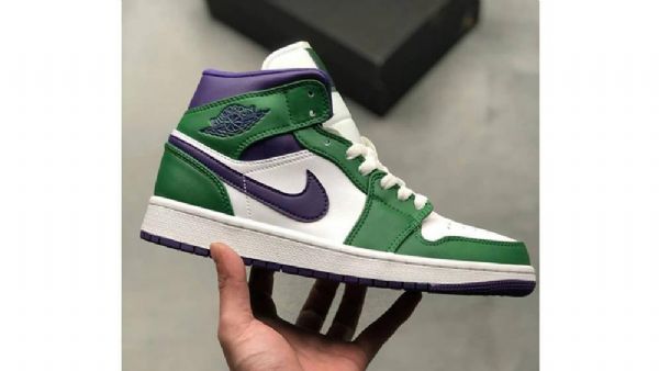 Pánské Boty Nike Air Jordan 1 Mid Tops Hulk Zelená Fialová