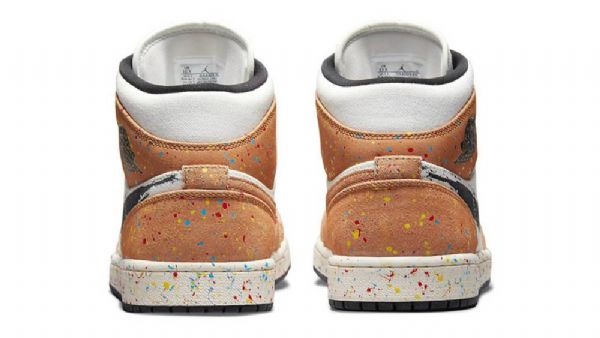 Pánské Boty Nike Air Jordan 1 Mid Tops Na Tah Štětcem Coral Šedá