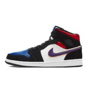 Pánské Boty Nike Air Jordan 1 Mid Tops Nachový Bílý Červený