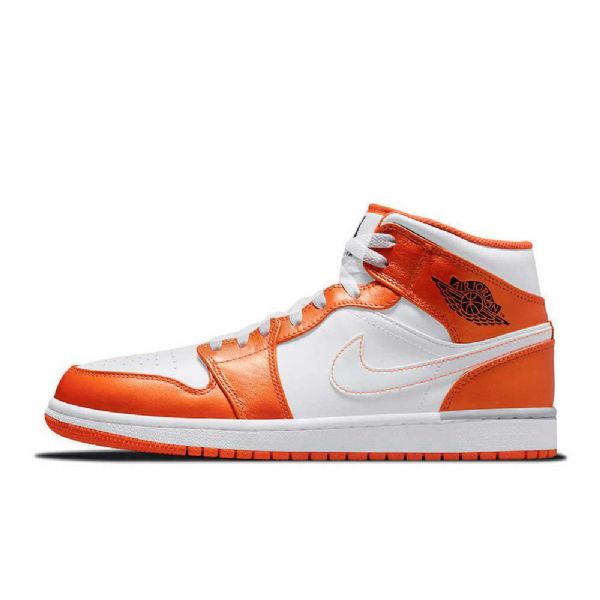 Pánské Boty Nike Air Jordan 1 Mid Tops Oranžová Bílá