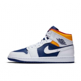 Pánské Boty Nike Air Jordan 1 Mid Tops Royal Laser Pro Muže Modrý Oranžový