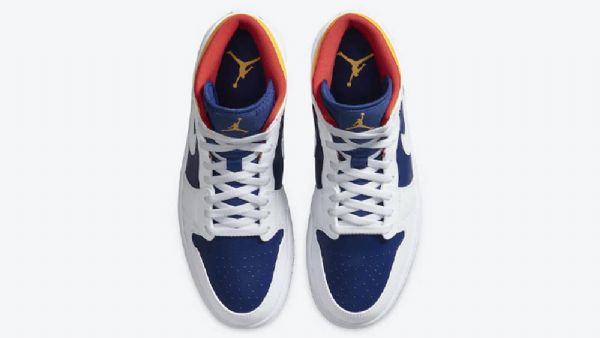 Pánské Boty Nike Air Jordan 1 Mid Tops Royal Laser Pro Muže Modrý Oranžový