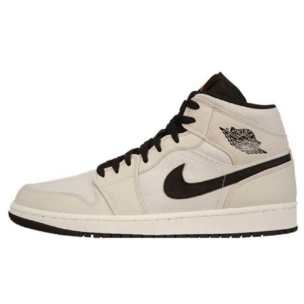 Pánské Boty Nike Air Jordan 1 Mid Tops Se Béžově Černé