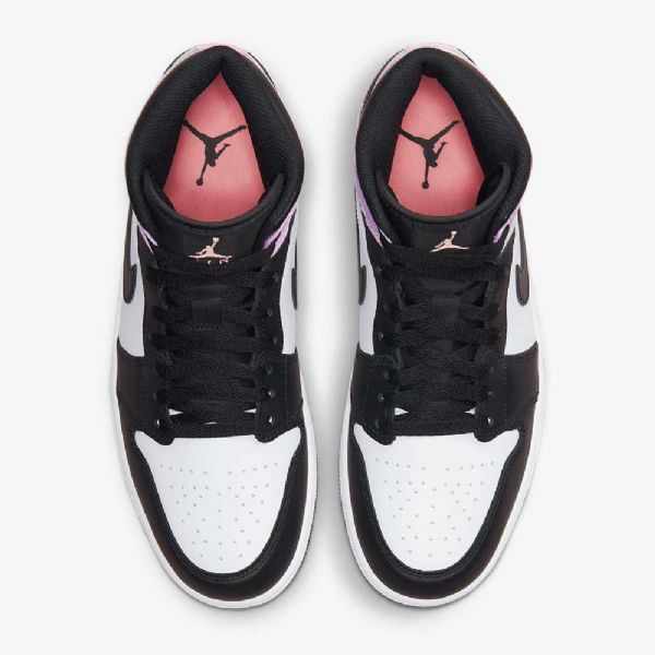 Pánské Boty Nike Air Jordan 1 Mid Tops Se Černá Bílý Coral
