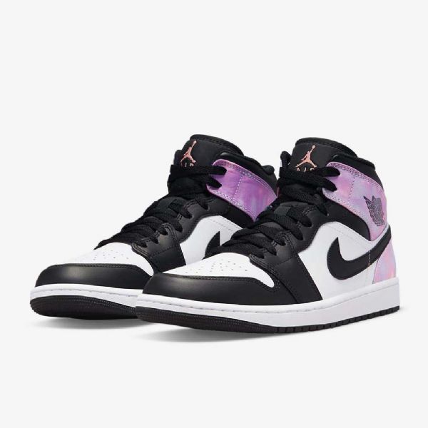 Pánské Boty Nike Air Jordan 1 Mid Tops Se Černá Bílý Coral
