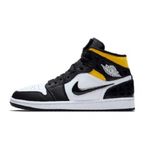 Pánské Boty Nike Air Jordan 1 Mid Tops Se Quai 54 Černá Bílý