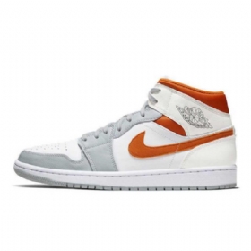 Pánské Boty Nike Air Jordan 1 Mid Tops Se Starfish Bílý Oranžový