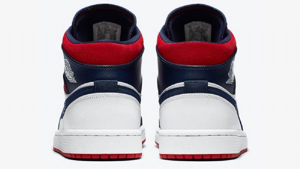 Pánské Boty Nike Air Jordan 1 Mid Tops Se Usa Tmavě Modrá Bílý