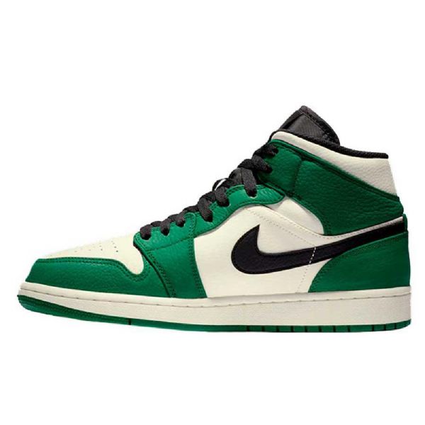 Pánské Boty Nike Air Jordan 1 Mid Tops Se Zelená Černá