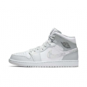 Pánské Boty Nike Air Jordan 1 Mid Tops Šedé Maskovací