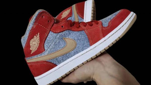 Pánské Boty Nike Air Jordan 1 Mid Tops Šedočervené