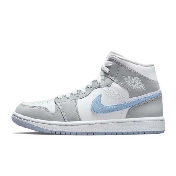 Pánské Boty Nike Air Jordan 1 Mid Tops Šedomodré