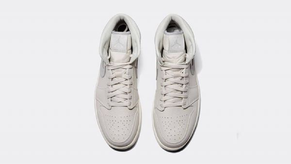 Pánské Boty Nike Air Jordan 1 Mid Tops Světle Šedé