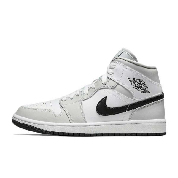 Pánské Boty Nike Air Jordan 1 Mid Tops Světle Šedé