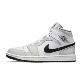 Pánské Boty Nike Air Jordan 1 Mid Tops Světle Šedé