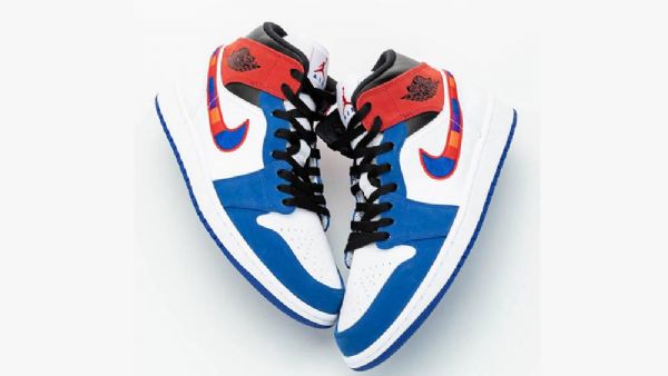 Pánské Boty Nike Air Jordan 1 Mid Tops Swoosh Vícebarevné
