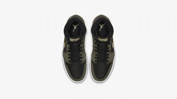 Pánské Boty Nike Air Jordan 1 Mid Tops Trooper Camouflage Zelená