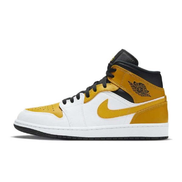 Pánské Boty Nike Air Jordan 1 Mid Tops Z Bílého Zlata