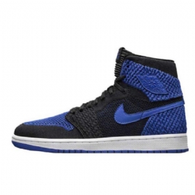 Pánské Boty Nike Air Jordan 1 Retro Flyknit Royal Černá Modrý