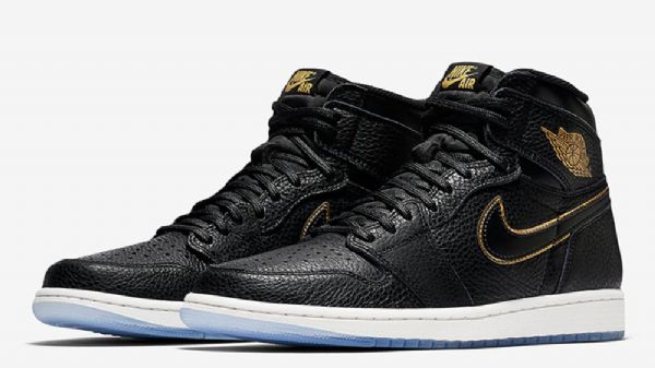 Pánské Boty Nike Air Jordan 1 Retro High Tops Og Černá Zlatý