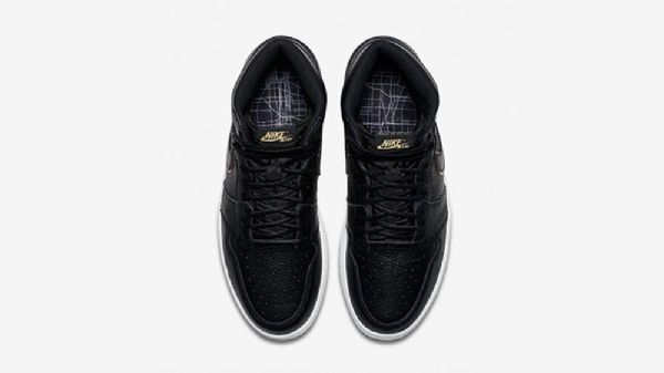 Pánské Boty Nike Air Jordan 1 Retro High Tops Og Černá Zlatý