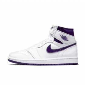 Pánské Boty Nike Air Jordan 1 Retro High Tops Og Court Bílý Nachový