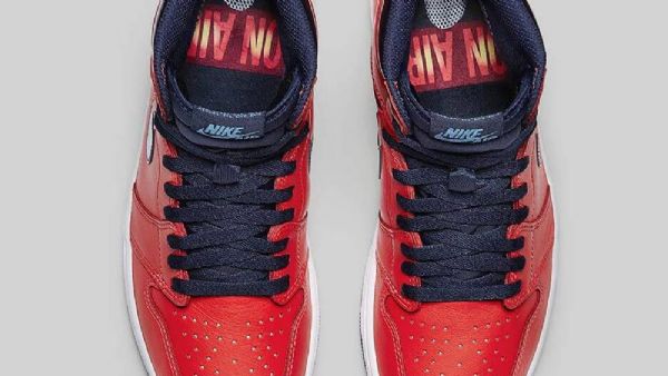 Pánské Boty Nike Air Jordan 1 Retro High Tops Og David Letterman Červený Tmavě Modrá Modrý