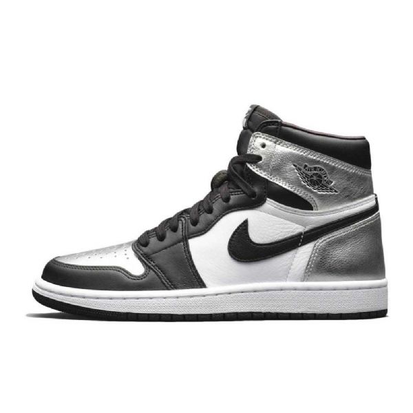 Pánské Boty Nike Air Jordan 1 Retro High Tops Og Toe Černá Stříbrný