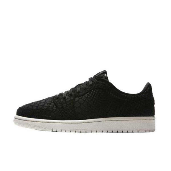 Pánské Boty Nike Air Jordan 1 Retro Low Tops No Swoosh Černá