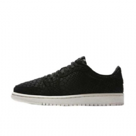 Pánské Boty Nike Air Jordan 1 Retro Low Tops No Swoosh Černá