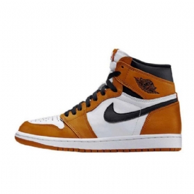 Pánské Boty Nike Air Jordan 1 Reverse Shatteredboard Hnědobílé