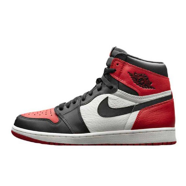 Pánské Boty Nike Air Jordan 1 Se Širokou Špičkou Černá Bílý Červený