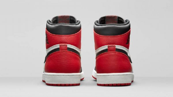 Pánské Boty Nike Air Jordan 1 Se Širokou Špičkou Černá Bílý Červený